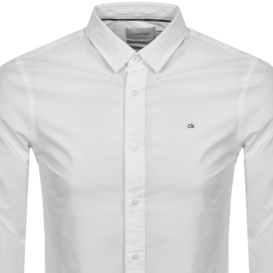 Alternative Image for ProductCalvin Klein Poplin Long Sleeved Shirt White2
